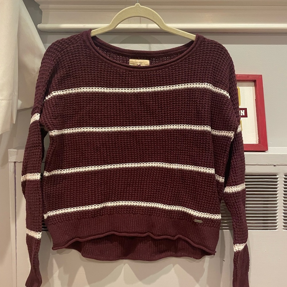 Hollister cropped striped sweater